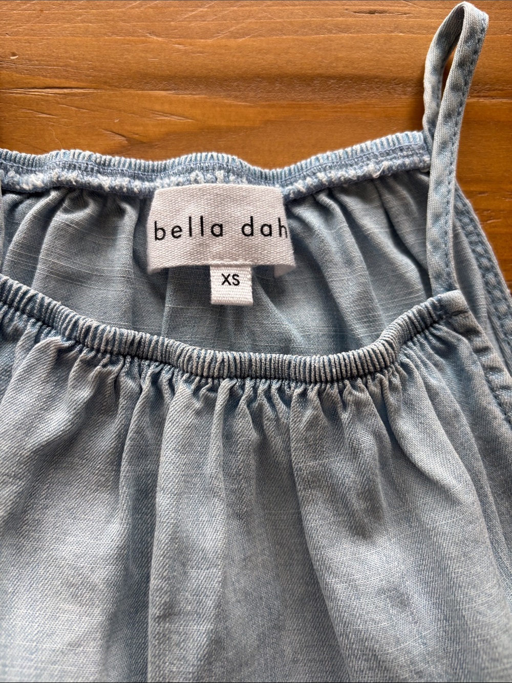 Bella Dahl Light Blue Chambray Halter Side TieTop - Picture 2 of 3